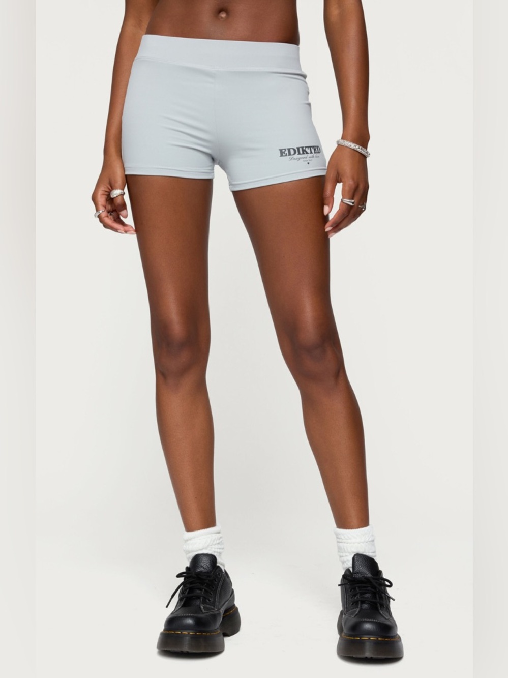 Edikted With Love Biker Shorts. New with tags. Sold out SZ Medium Color:Gray.